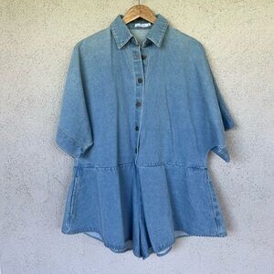 Blue Denim Button-Up Shirt
